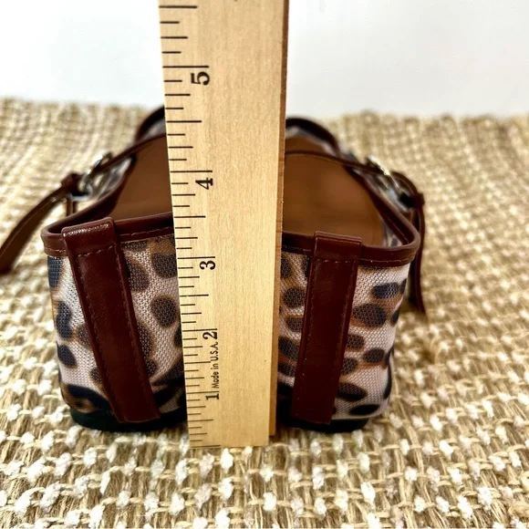 ATBELL • Women’s Mesh Ballet Mary Jane Flats • Leopard Print • Size: EU 38/US 8 - Picture 12 of 16